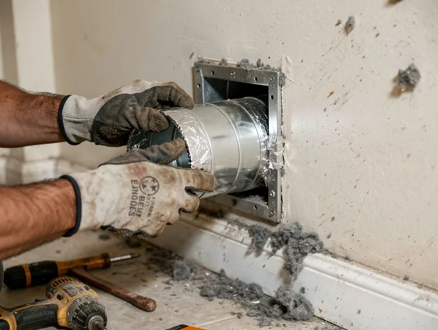Professional dryer vent repair and installation by Ridgefield Dryer Vent Cleaning in Ridgefield